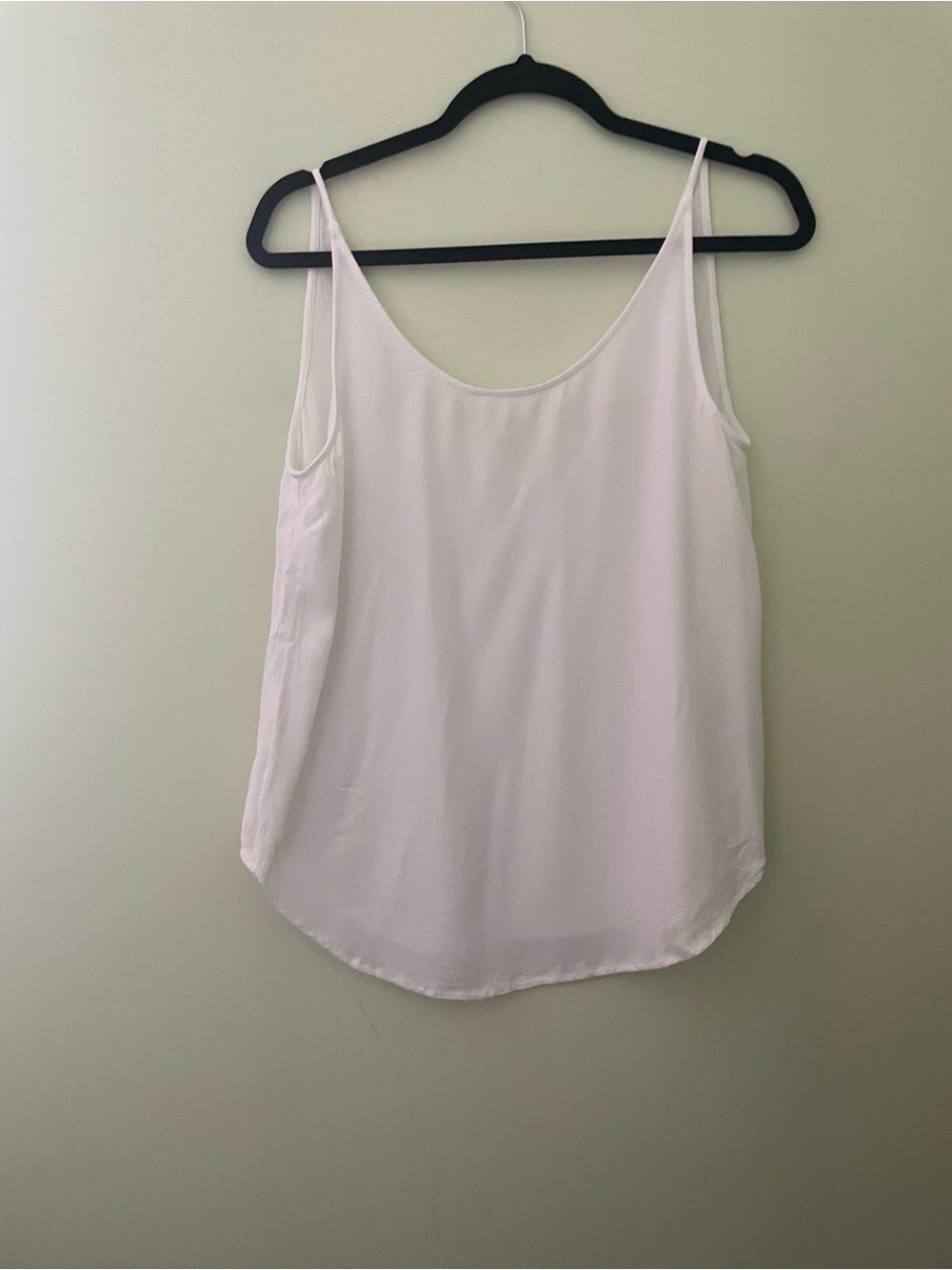 ba&sh White Silk-Look Spaghetti Strap Camisole